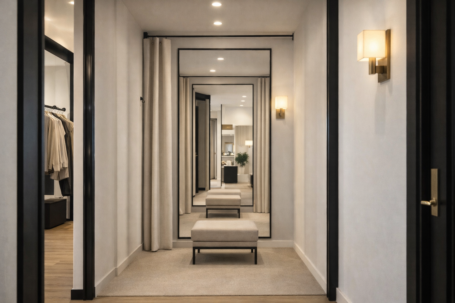 Miroir cabine commerce