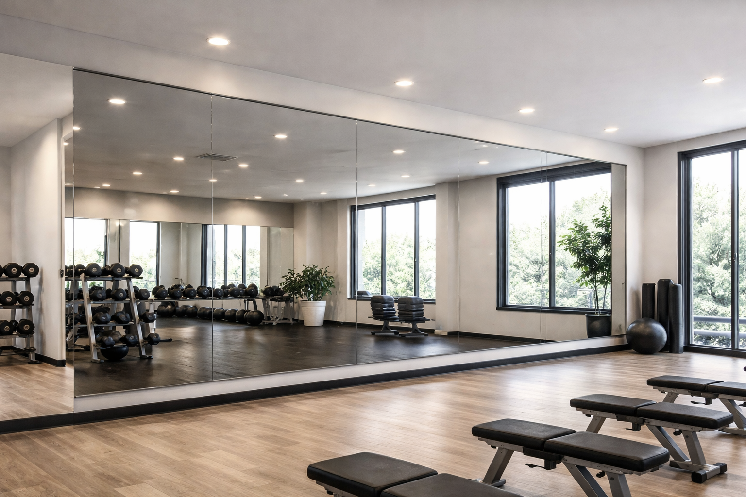 Miroir salle de sport sur mesure